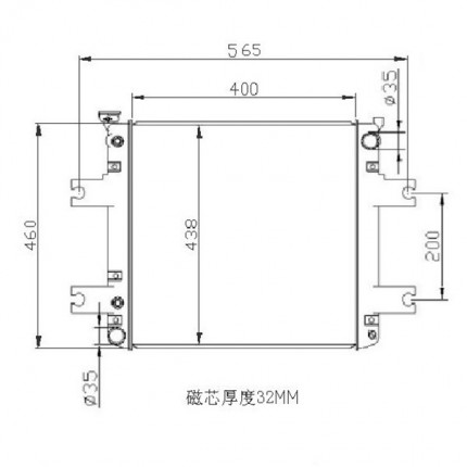 Радиатор водяной для погрузчика Nissan J01, J02 10-18, с двигателем TD27, H15, H20, H25, № 21460-40K01, 21460-40K02, 21460-40K03, 2146040K01, 2146040K02, 2146040K03