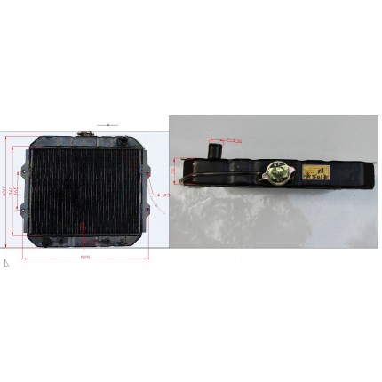 Радиатор водяной для погрузчика mitsubishi fd, fg30-35k № 9160114200, 91601-14200