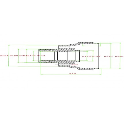 Барабан гальмівний зі ступицею, для навантажувача Komatsu FD20-25T-17, FG20-25T-17 № 3EB-21-52320, 3EB2152320