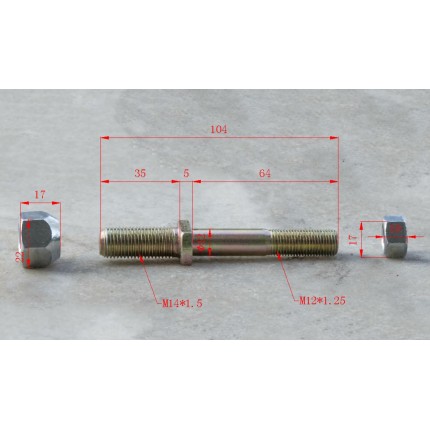 Болт переднього колеса для навантажувача CAT, Caterpillar DP15-18, GP15-18 № 9123311700
