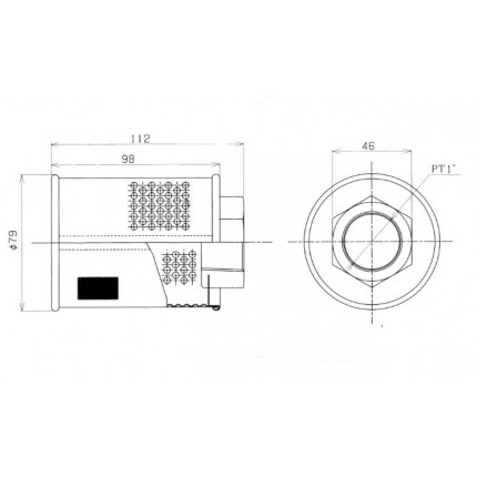 Фільтр гідравліки впускний для навантажувача Toyota 5-6FD10-30, 5-6FG10-30, 6FRBE12-20, № 67501-23001-71, 675012300171