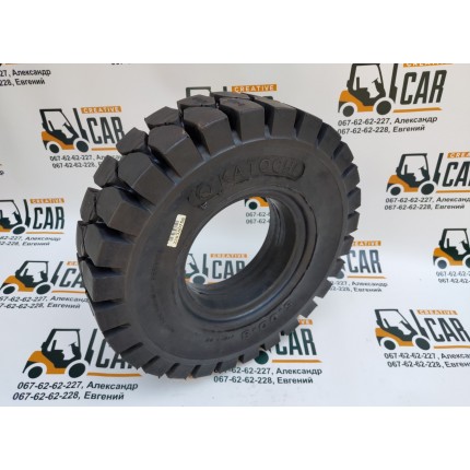Шина супереластична, гусматік (цільноліта) для вилкових навантажувачів, 5.00-8 (5.00х8), виробництва Katochi