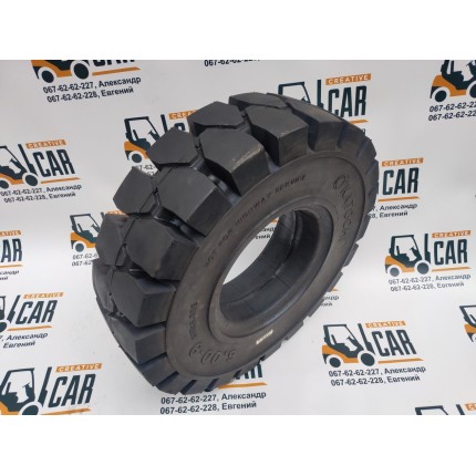 Шина супереластична, гусматік (цільноліта) для вилкових навантажувачів, 6.00-9 (6.00Х9), виробництва Katochi
