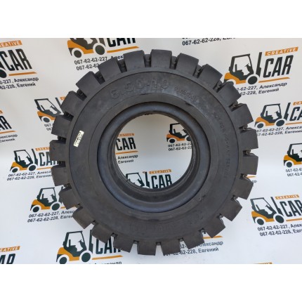 Шина супереластична, гусматік (цільноліта) для вилкових навантажувачів, 6.50-10 (6.50Х10), виробництва Katochi
