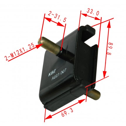 Подушка двигателя, для погрузчика Toyota 7FD10-30, 7FG10-30, 7FDK20-30, 7FD35-A50, 7FG35-A50A, 7FDF15-JF35, 12361-30511-71, 12361-23321-71, 12361-23320-71, 12361-23341-71, 123613051171, 123612332171, 1236-2332071, 123612334171