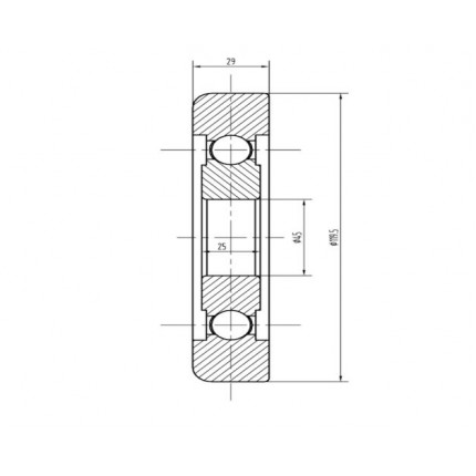 Ролик стрелы, подшипник мачты, для погрузчика TCM FD20-30T3/T6, FB20-25-7/-V, FD30, № 130309KT, 277P8-22061, 23458-22111, HC277P8-22061, 130309KT, 277P822061, 2345822111, HC277P822061