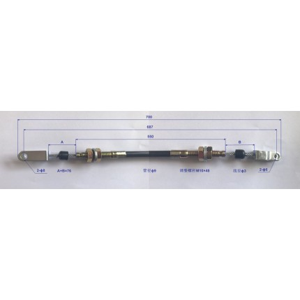 Трос сцепления для погрузчика Komatsu FD20-30/-12/-14, № 3EB-36-31410, 3EB3631410