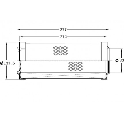 Фільтр повітряний зовнішній, для навантажувача Toyota 6-8FD/FG10-30, 5-6FD/FG35-45, № 17741-23600-71, 17743-23600-71, 177412360071, 1774