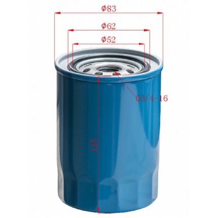 Фильтр топливный, для двигателя Nissan TD27, Kubota V2403, № 16631-43560, 1663143560, A16405T9005, A-16405-T9005